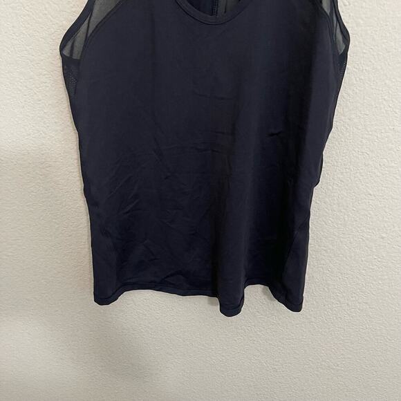 Lululemon Ace Tank Scoop Neck Racerback Mesh Panel Lullure Slim Fit Top Black 4 - Picture 8 of 12